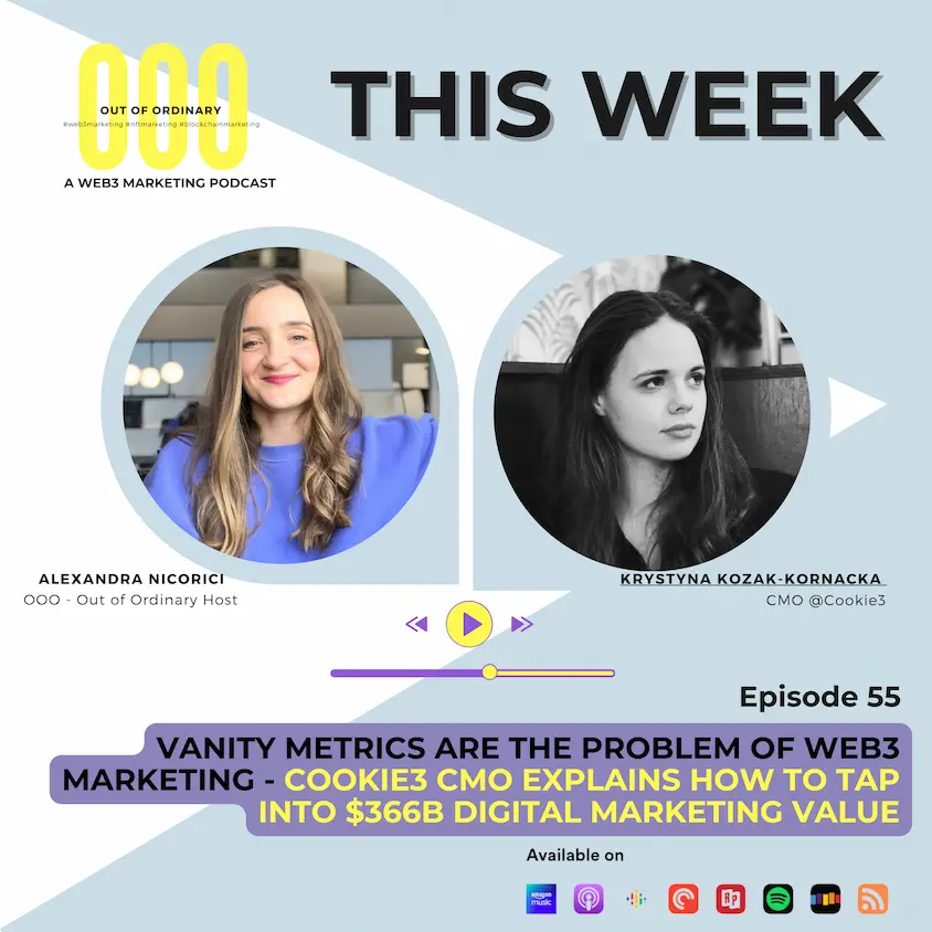 #55 Vanity Metrics are the problem of Web3 marketing: Cookie3 CMO Explains how to tap into $366 digital marketing value thumbnail